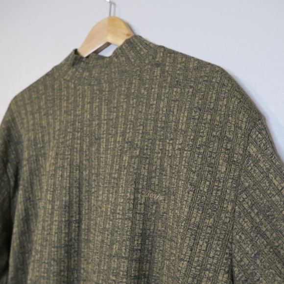 Boris Sweater Grandpa‎ Lounge Layering Mockneck Casual Green Pullover Italy - Picture 2 of 9